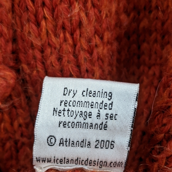 Icelandic Designs Orange Cable Knit Zip Cardigan - Picture 10 of 10